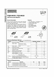 DataSheet FQB14N30 pdf